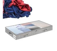 Generico Under Bed Storage Containers - Foldable Closet Organizer | Waterproof Breathable Blanket Box, With Clear Top | For Quilt Sweater Bedding Comforter Shoes Bedroom Closet Dorm College Home