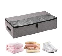 Generico Under Bed Storage - Foldable with Clear Lid Handles for Closet | Fabric Container with Transparent Vision Window & Reinforced Pull Straps for Bedroom, Living Room, Home and Apartment