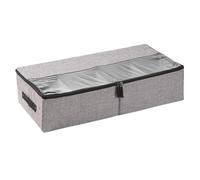 Generico Under Bed Storage - Foldable with Clear Lid Handles for Closet | Fabric Container with Transparent Vision Window & Reinforced Pull Straps for Bedroom, Living Room, Home and Apartment