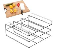 Generico Under Cabinet - Hangable Choppingboard Mount | Stainless Steel Rack For Kitchennstruction, This Hoer Boasts Sturdy Worklder Is Perfect For Storing Pot Lids And Bakin