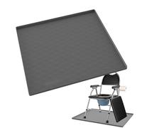 Generico Under Commode Chair Mat,Silicone Commode Toilet Pad With Raised Edge - Multi-Purpose Floor Protective Pad With Leak-Proof Design for Dorm Apartment Bedroom Kitchen Home