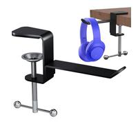 Generico Under Desk Headset Stand, Clamp-On Headphone Holder, Metal Space-Saving Mount for Headsets and Bags, Organize Your with Easy Installation and Sturdy Design, 4x2.55x1.96 Inches
