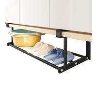Generico Under Shelf Basket - Heavy Duty Non Slip Telescopic Shelves for Kitchen and Bathroom, Adjustable Rack Tray with Durable Construction, Storage Organizer for Sink Locker Vanity Closet Counter