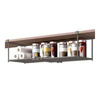 Generico Under Shelf Organizer - Iron 30-60cm Adjustable | Extendable Space-Saving Rack Under Cabinet Shelf Basket | For Home Kitchen Cupboard Pantry Bathroom Closet Bedroom