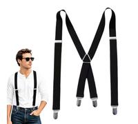 Generico Under Shirt Suspenders Heavy Duty Elastic X Back Braces