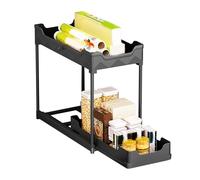 Generico Under Sink Organizer 2-Tier Pull-Out Storage Rack, Multi-Functional Kitchen and Bathroom Cabinet Organizer, Pantry and Closet Storage Solution for Efficient Home Organization