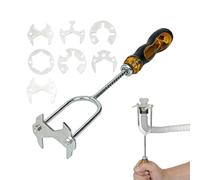 Generico Under Sink Wrench Faucet Tool, Basin Wrench Multifunctional for Tight Spaces, Plumbing Tool Kit for Faucet Installation Removal in Kitchen Bathroom Home, Plumbers Wreench (1, silver)
