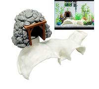 Generico Underground Tunnel Cave - Shrimp Hideaway Shelter Fish, Realistic Landscaping Decoration Ornament, Safe Breeding Spot Design | Natural Rock Caves for Betta Guppy Cory Catfish Hermit Crab