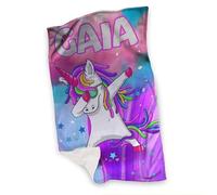 Generico Unicorno Asciugamano Telo Mare Personalizzato Personaggi Collezione Idea Regalo Estate Mare Piscina Vacanze assorbente bambina bambini colorato con stampa personalizzata nome 100x150cm