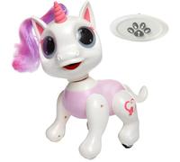 Generico Unicorno Telecomandato Cane Radiocomando Gatto con Telecomando con Luci Suoni e Versi Cuccioli Smart Interattivi Robot Multifunzione Animale Intelligente Telecomandato Infrarossi (UNICORNO)