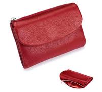 Generico Unisex Leather Wallet,Genuine Leather Coin Purse with Credit Card Holder,Coin Holder & Cash Slots,Small Compact Bifold Pocket Purse (05)