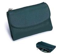 Generico Unisex Leather Wallet,Genuine Leather Coin Purse with Credit Card Holder,Coin Holder & Cash Slots,Small Compact Bifold Pocket Purse (01)