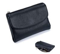Generico Unisex Leather Wallet,Genuine Leather Coin Purse with Credit Card Holder,Coin Holder & Cash Slots,Small Compact Bifold Pocket Purse (04)