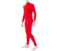 Generico Unisex Nero,Costume per Halloween,Tuta da Uomo Elasticizzati,Tuta Verde,Jumpsuit,Costumi Seconda Pelle Full Body,per Carnevale,Cosplay,Feste Tema e Spettacolo di Trucco (Red, XL)
