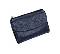 Generico Unisex Pebble Leather RFID Wallet, Small Compact Bifold Pocket Purse Multicolor, for Men & Women (Dark blue)