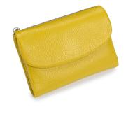 Generico Unisex Pebble Leather Wallet,2025 New Mini Wallet for Woman,Full Grain Leather Coin Purse with Credit Card Holder,Women (Yellow)
