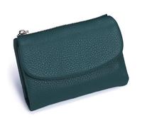 Generico Unisex Pebble Leather Wallet,2025 New Mini Wallet for Woman,Full Grain Leather Coin Purse with Credit Card Holder,Women (Blue-Green)