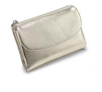 Generico Unisex Pebble Leather Wallet,2025 New Mini Wallet for Woman,Full Grain Leather Coin Purse with Credit Card Holder,Women (Gold)