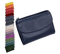 Generico Unisex Pebble Leather Wallet, Cute Small Wallets For For Men And Women, 5.3in Leather Coin Card Holder With Card Slots, Coin Pocket & Cash Storage, Small Compact Pocket Purse Multicolor (F)
