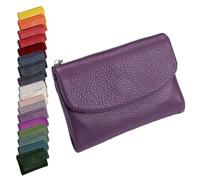 Generico Unisex Pebble Leather Wallet, Cute Small Wallets For For Men And Women, 5.3in Leather Coin Card Holder With Card Slots, Coin Pocket & Cash Storage, Small Compact Pocket Purse Multicolor (M)