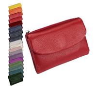 Generico Unisex Pebble Leather Wallet, Cute Small Wallets For For Men And Women, 5.3in Leather Coin Card Holder With Card Slots, Coin Pocket & Cash Storage, Small Compact Pocket Purse Multicolor (C)