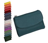 Generico Unisex Pebble Leather Wallet, Cute Small Wallets For For Men And Women, 5.3in Leather Coin Card Holder With Card Slots, Coin Pocket & Cash Storage, Small Compact Pocket Purse Multicolor (Q)