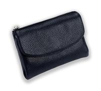 Generico Unisex Pebble Leather Wallet, Small Compact Bifold Pocket Purse with Credit Card Holder, Genuine Leather Coin Purse (03)