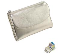 Generico Unisex Pebble Leather Wallet, Small Full Grain Coin Purse, Small Leather Wallets, with Credit Card Holder, Cash Slot, Unisex Clutch Bags (G)