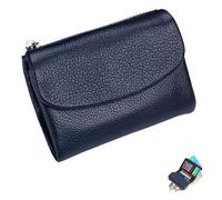 Generico Unisex Pebble Leather Wallet, Small Full Grain Coin Purse, Small Leather Wallets, with Credit Card Holder, Cash Slot, Unisex Clutch Bags (A)
