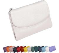 Generico Unisex Pebble Leather Wallet,Small Wallets for Women, Small Compact Bifold Pocket Purse with Credit Card Holder, Unisex Clutch Bags, Can Hold Coins, Id Cards (white-A)