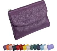 Generico Unisex Pebble Leather Wallet,Small Wallets for Women, Small Compact Bifold Pocket Purse with Credit Card Holder, Unisex Clutch Bags, Can Hold Coins, Id Cards (Purple-B)