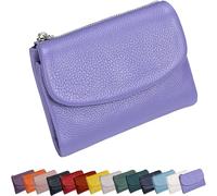 Generico Unisex Pebble Leather Wallet,Small Wallets for Women, Small Compact Bifold Pocket Purse with Credit Card Holder, Unisex Clutch Bags, Can Hold Coins, Id Cards (Purple-A)