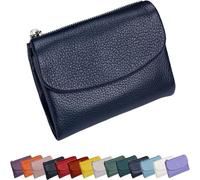 Generico Unisex Pebble Leather Wallet,Small Wallets for Women, Small Compact Bifold Pocket Purse with Credit Card Holder, Unisex Clutch Bags, Can Hold Coins, Id Cards (Blue-B)