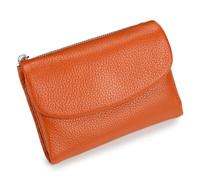 Generico Unisex Pebble Leather Wallet, Unisex Soft Pebble Leather Wallet, women Clutch Bags, Can Hold Coins, Id Cards (orange)