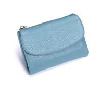 Generico Unisex Pebble Real Leather RFID Wallet, Unisex Pebble Leather Wallet, Zipper Wallets for Men, Short GenuineLeather Purse for Coins and Cards, Small Compact Bifold Pocket Purse (One-12)