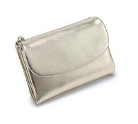 Generico Unisex Pebble Real Leather RFID Wallet, Unisex Pebble Leather Wallet, Zipper Wallets for Men, Short GenuineLeather Purse for Coins and Cards, Small Compact Bifold Pocket Purse (One-6)