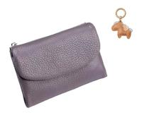 Generico Unisex Pebble Real Leather Wallet Multicolor Slim Anti-Theft Bifold with Card Holder & Coin Purse Precioush Purse for Passport Daily Travel (Burgundy)