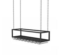 Generico unità da Bar sospesa al soffitto, Porta Bicchieri da Vino sospeso, portabottiglie con Catena in Ferro da soffitto, portabottiglie in Metallo, Ripiani galleggianti in Metallo per ba