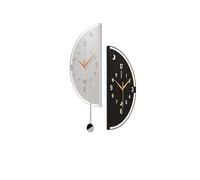 Generico Universal Double-Sided Corner Wall Clock - Wall-Mounted Timepiece featuring Voice-Activated Night Light and Swinging Pendulum; Ideal for Living Rooms, Dining Areas, and Home Decor.