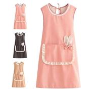 Generico Universal Grembiule da lavoro, Grembiule da cucina con tasche, Grembiule Scuola Infanzia per Cottura Giardinaggio Pittura BBQ Bar Panettiera, Taglia unica