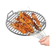 Generico Universal Grill Grate - Stainless Steel, 35cm Round - Even Heat Distribution, Easy Clean, Durable & Portable - Replacement BBQ Rack for Charcoal Or Gas Grilling