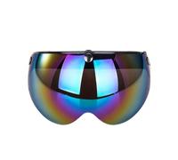 Generico Universal Motorcycles Retro Pilot-Style Standard 3 Snap-Button Visors Up Down Open Face Helmet Wind Shield Durable