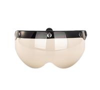 Generico Universal Motorcycles Retro Pilot-Style Standard 3 Snap-Button Visors Up Down Open Face Helmet Wind Shield Durable