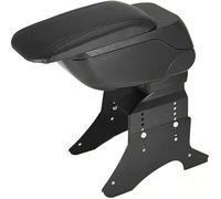 Generico Universale Bracciolo Centrale Auto Poggia Ecopelle Poggiabraccio Portaoggetti Regolabile Scorrevole con Vano Apribile Integrato Poggiagomiti Basculante Similpelle Nero