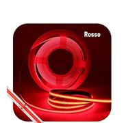 Generico UNIVERSO BOBINA DA 5 METRI STRISCIA LED COB FLESSIBILE 50W MONOCOLORE DC 24V 3000K - 4000K - 6500K - BLU - ROSSO - VERDE (ROSSO)