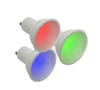 Generico UNIVERSO LAMPADINA LED GU10 6W FARETTO SPOTLIGHT 110° COLORE LUCE ROSSO VERDE BLU (BLU)