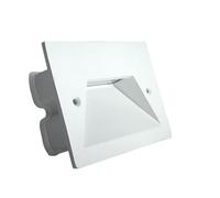 Generico UNIVERSO PUNTO LUCE SEGNAPASSO LED RETTANGOLARE COLORE BIANCO MONTAGGIO A INCASSO 503E 3W 24° DA ESTERNO IP65 (BIANCO NATURALE)