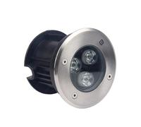 Generico UNIVERSO SEGNAPASSO CALPESTABILE LED DA INTERRAMENTO 3 WATT SMD POWER LED IP67 (BIANCO CALDO)