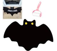 Generico Unwelcome Bat Door Mat,Bat Shaped Non-Slip Coir Rug Mats,Gothic Halloween Door Mat for Front Porch or Indoor Use,Funny Housewarming Gift for New Home,Bathroom,Bedroom and Kitchen