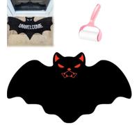 Generico Unwelcome Bat Door Mat,Bat Shaped Non-Slip Coir Rug Mats,Gothic Halloween Door Mat for Front Porch or Indoor Use,Funny Housewarming Gift for New Home,Bathroom,Bedroom and Kitchen